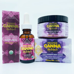 cbd care package items with boxes front
