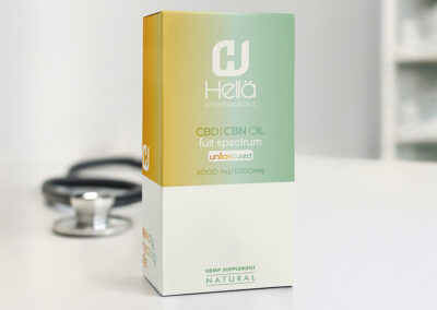 Hella Pharmaceutics – Natural Flavor – 3000mg CBD:CBN 2:1 Full